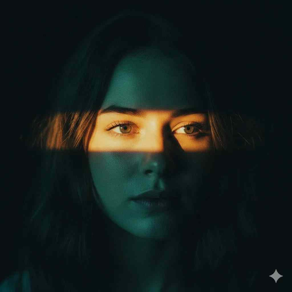Cinematic Portrait with Dramatic Light Strip 1