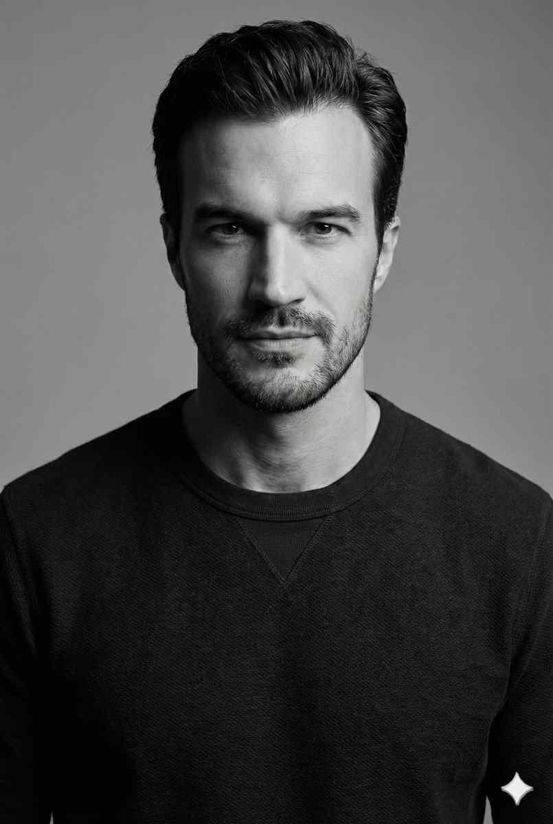 High-Contrast Monochrome Studio Portrait 1